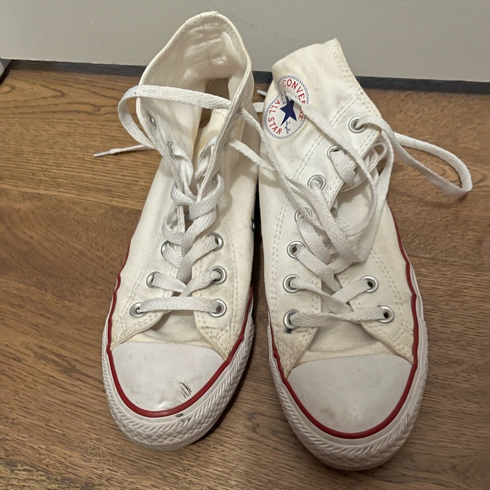 Converse Cream High-Top Sneakers